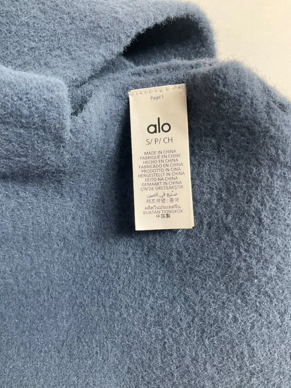 ALO Yoga Snuggle Up Sweater Bra in Bluestone